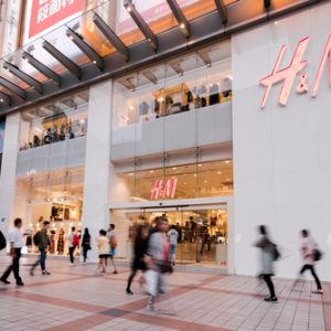 Einzelhandelsstore von H&M in Beijing China