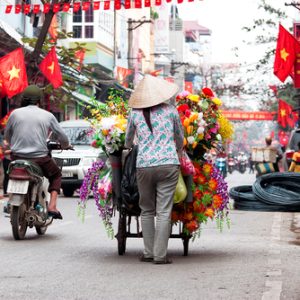 Vietnamesischer Händler in Hanoi