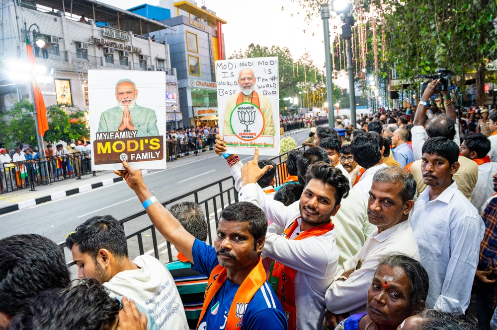 Modi-Fans auf Indiens Straßen